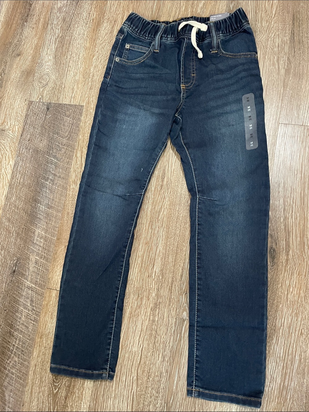 (New ) GAP  Boys Dark Blue Slim Straight Jeans with Drawstring Waist